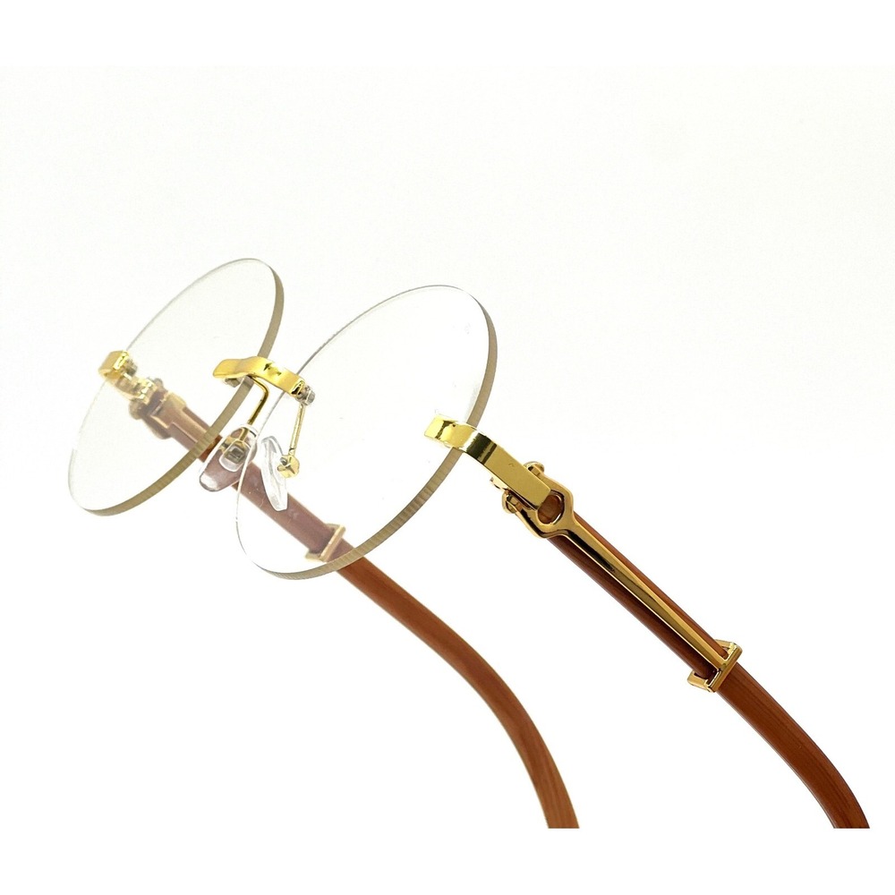 Eye Glasses Clear Lens UV400 Protection Hip Hop Music Party Festival Gold Frame - Picture 8 of 8